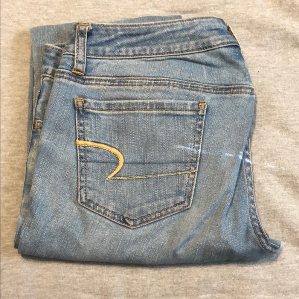 AE Light Wash Jeggings (Size 10)